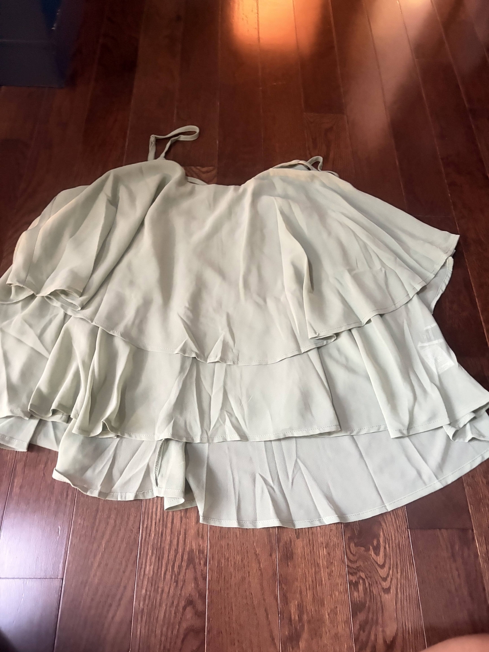 SHEIN Curve 2XL Light Sage Ruffle Camisole